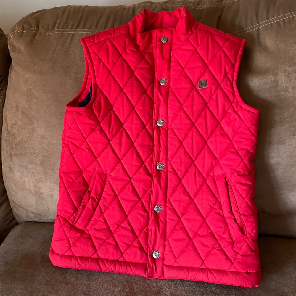 Janie and Jack quilted red vest